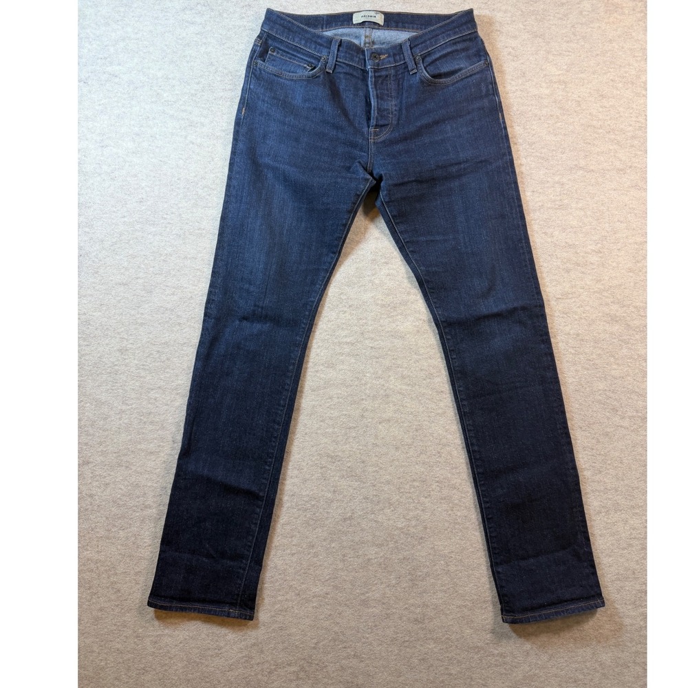 Baldwin Henley Indigo Raw Slim Straight Jeans Mens 31 Made in USA 101000IS01